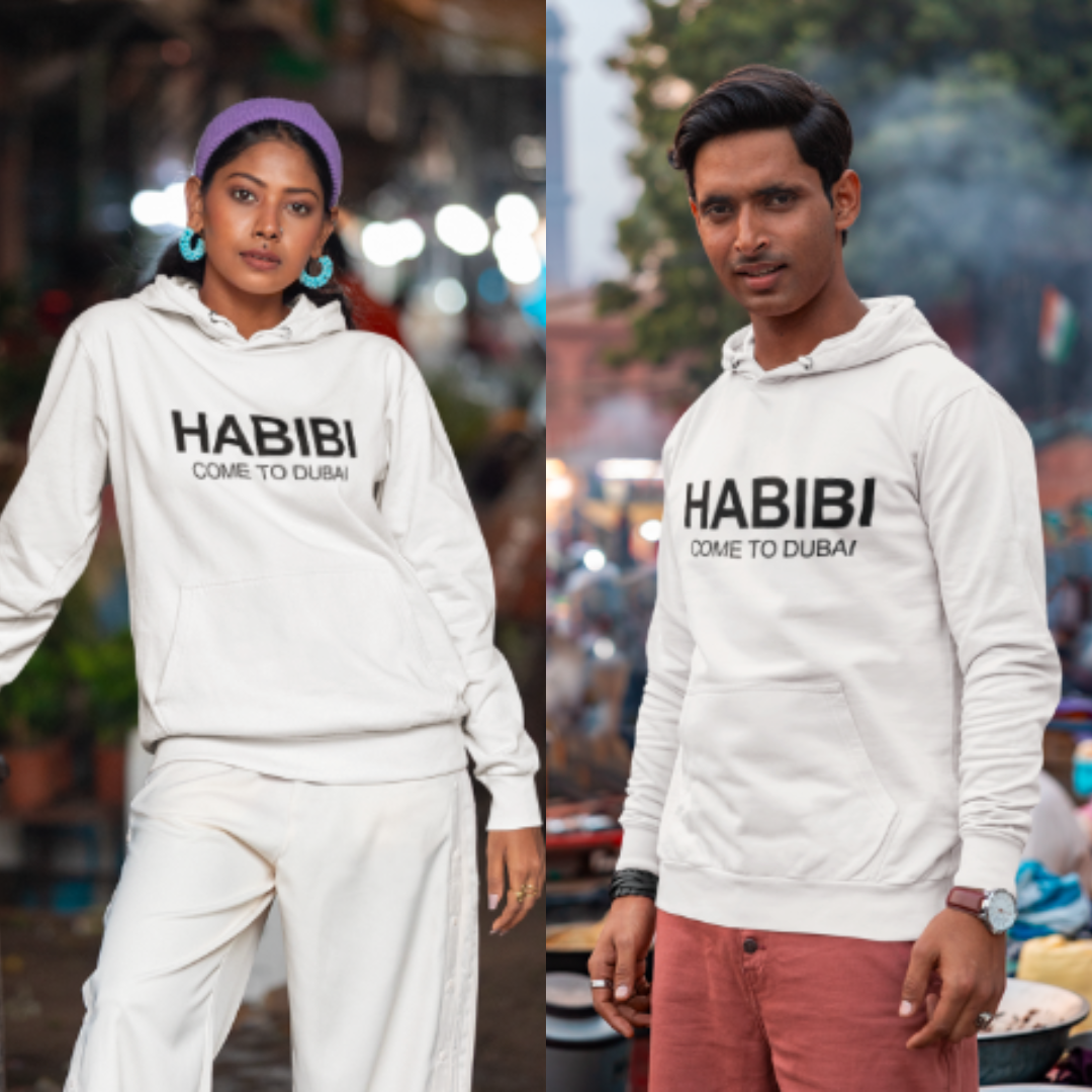 "Habibi, Come to Dubai" Hoodies Ft. English - Winter Collection