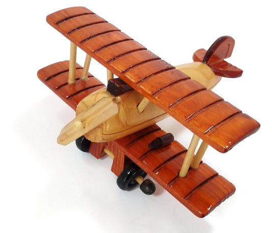 6" Wooden Airplane Showpiece (6 x 3.5 Inch, Brown)