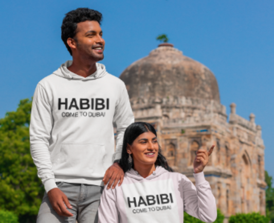 "Habibi, Come to Dubai" Hoodies Ft. English - Winter Collection