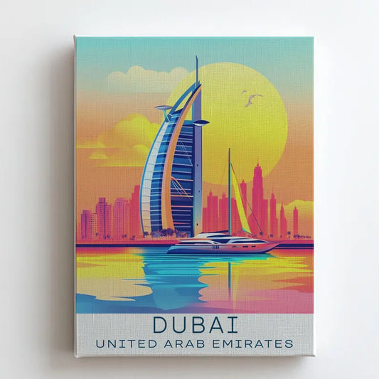 Personalized Travel Gift, Dubai Travel Print, United Arab Emirates Art Gift for Travelers, Birthday Gift, United Arab Emirates Souvenir