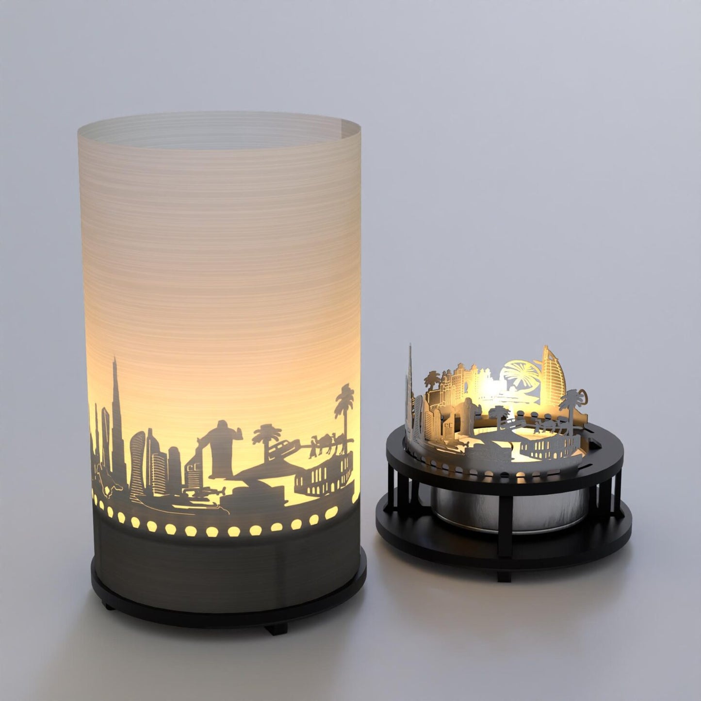 Dubai souvenir gift box candle shadow play