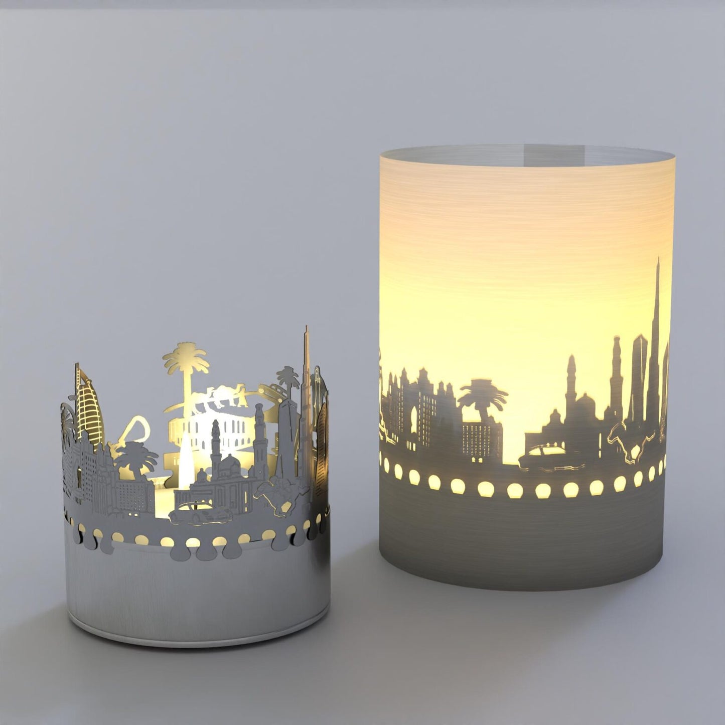 Dubai souvenir tube gift motif candle