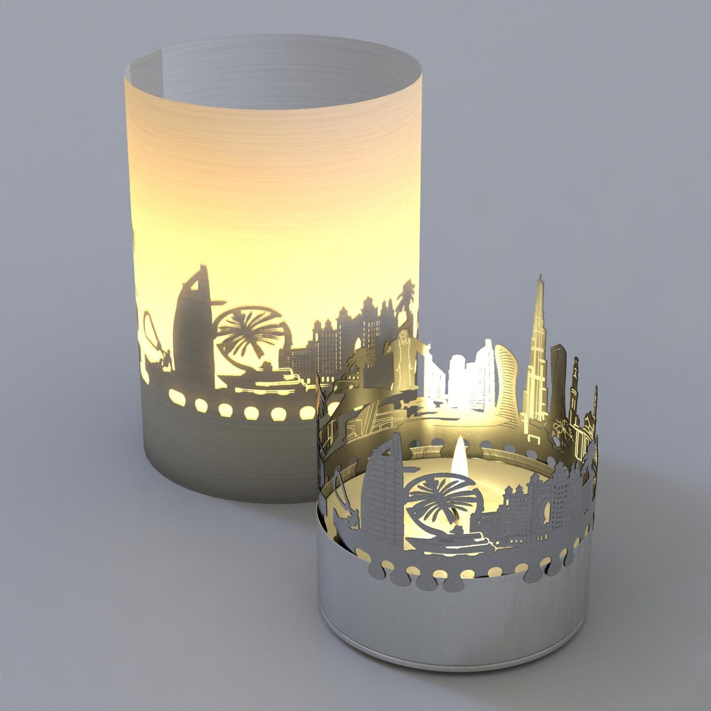 Dubai souvenir tube gift motif candle