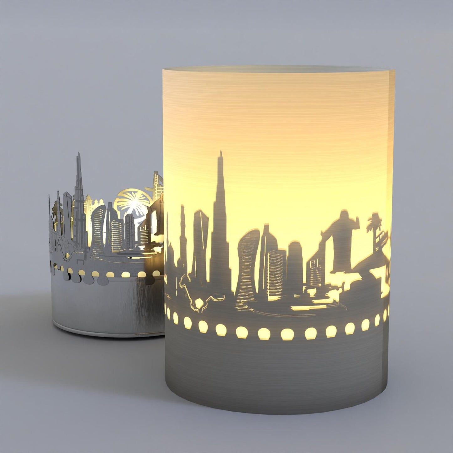 Dubai souvenir tube gift motif candle