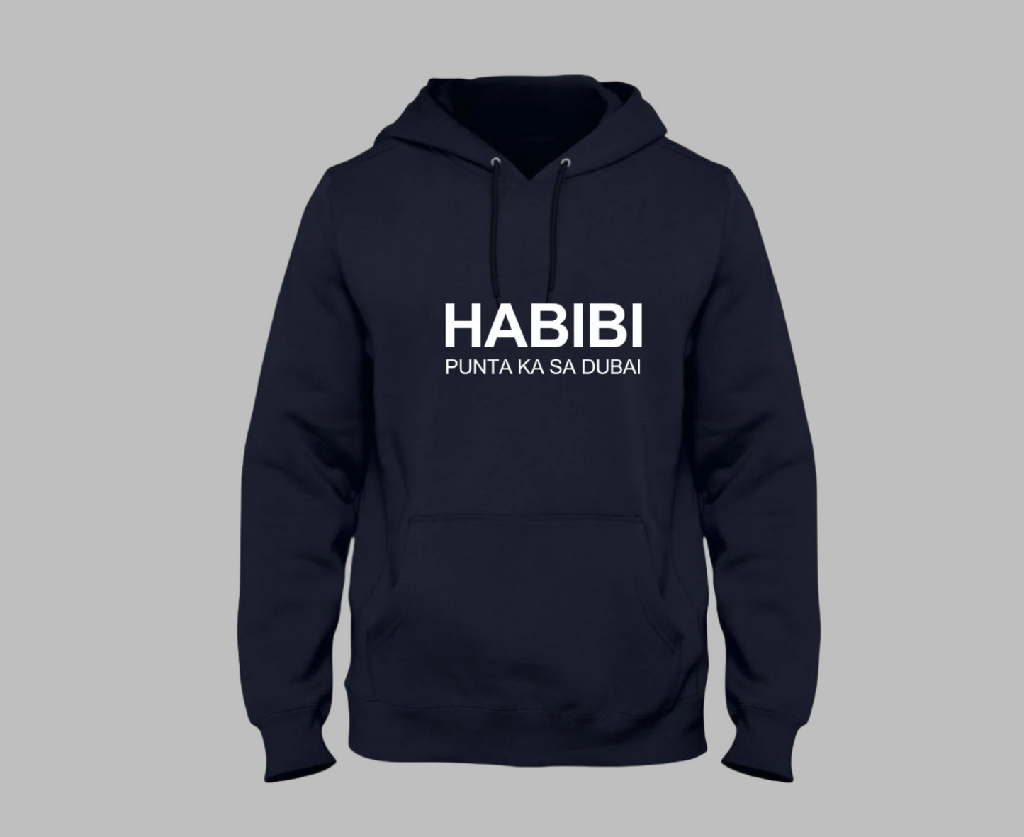 habibi come to dubai filipino hoodie dark blue