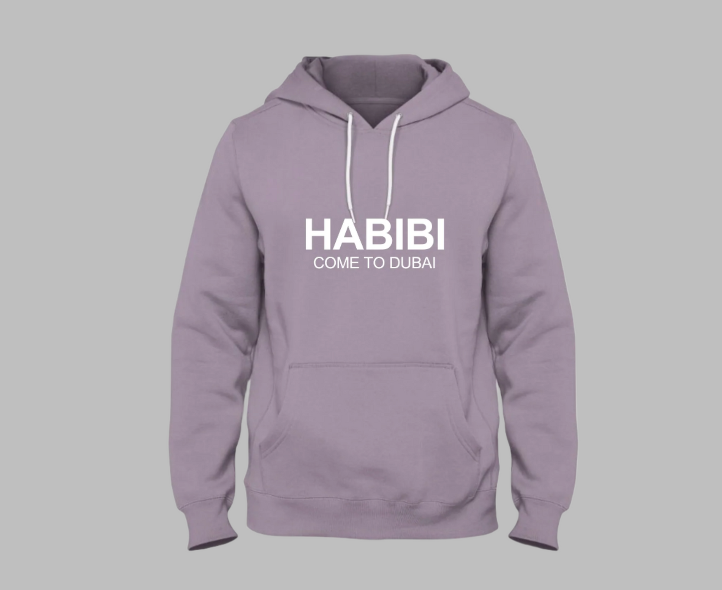 habibi come to dubai hoodie pastel purple