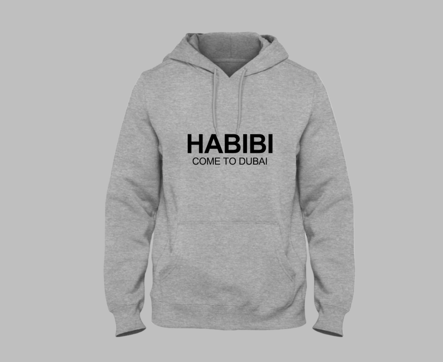 habibi come to dubai hoodies light grey